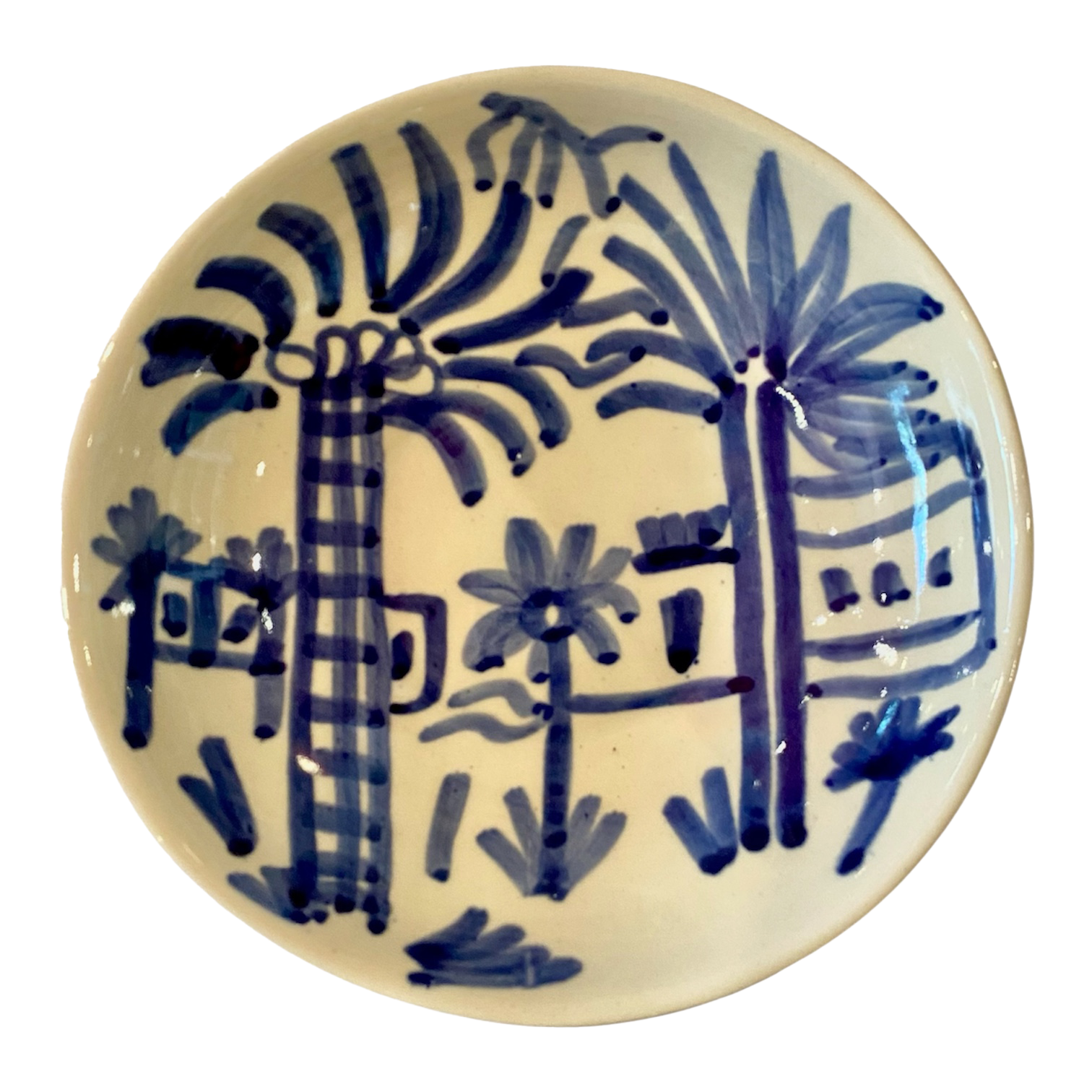 Bowl Figuras Palmeras Azul
