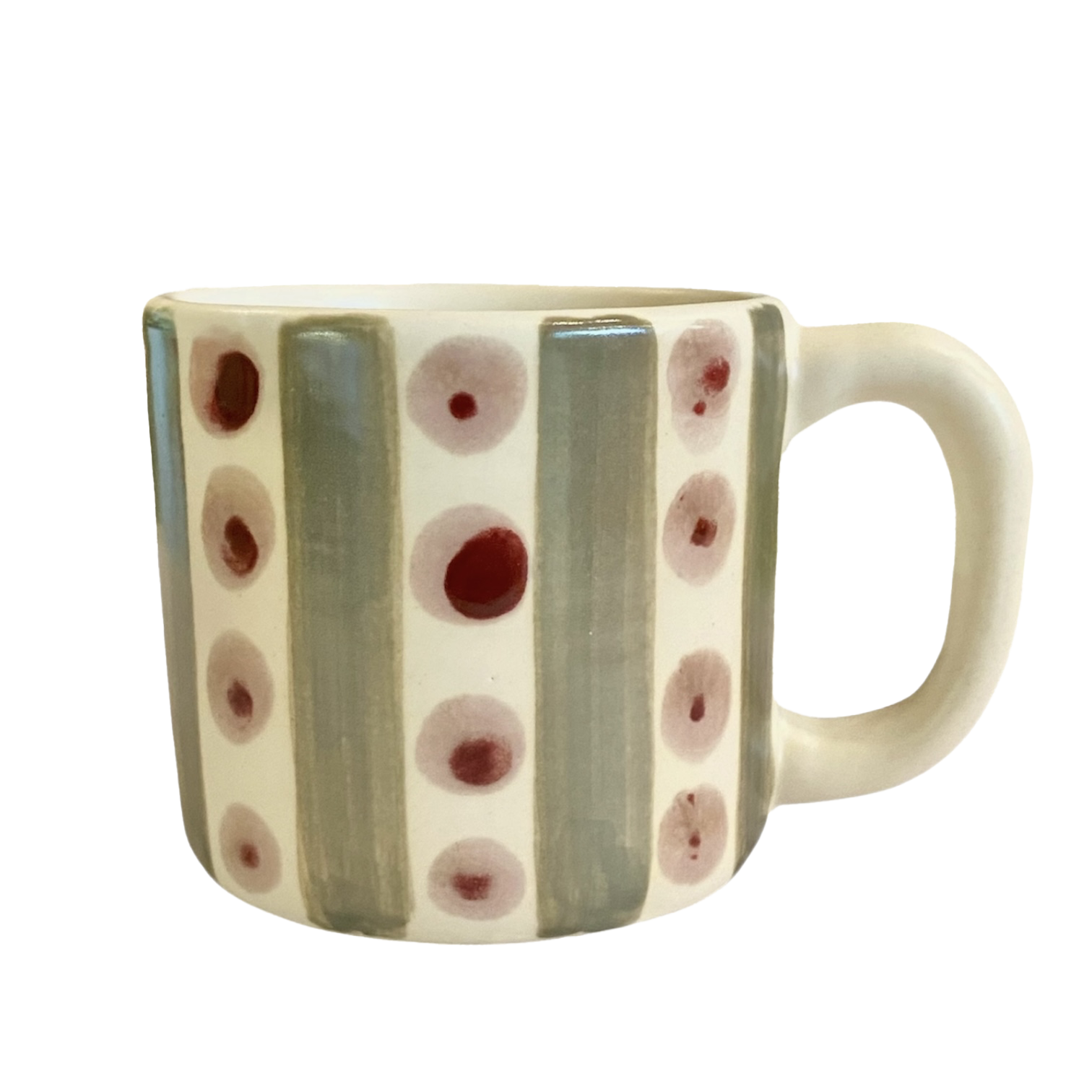Taza Rayita Bolita Verde/Vino