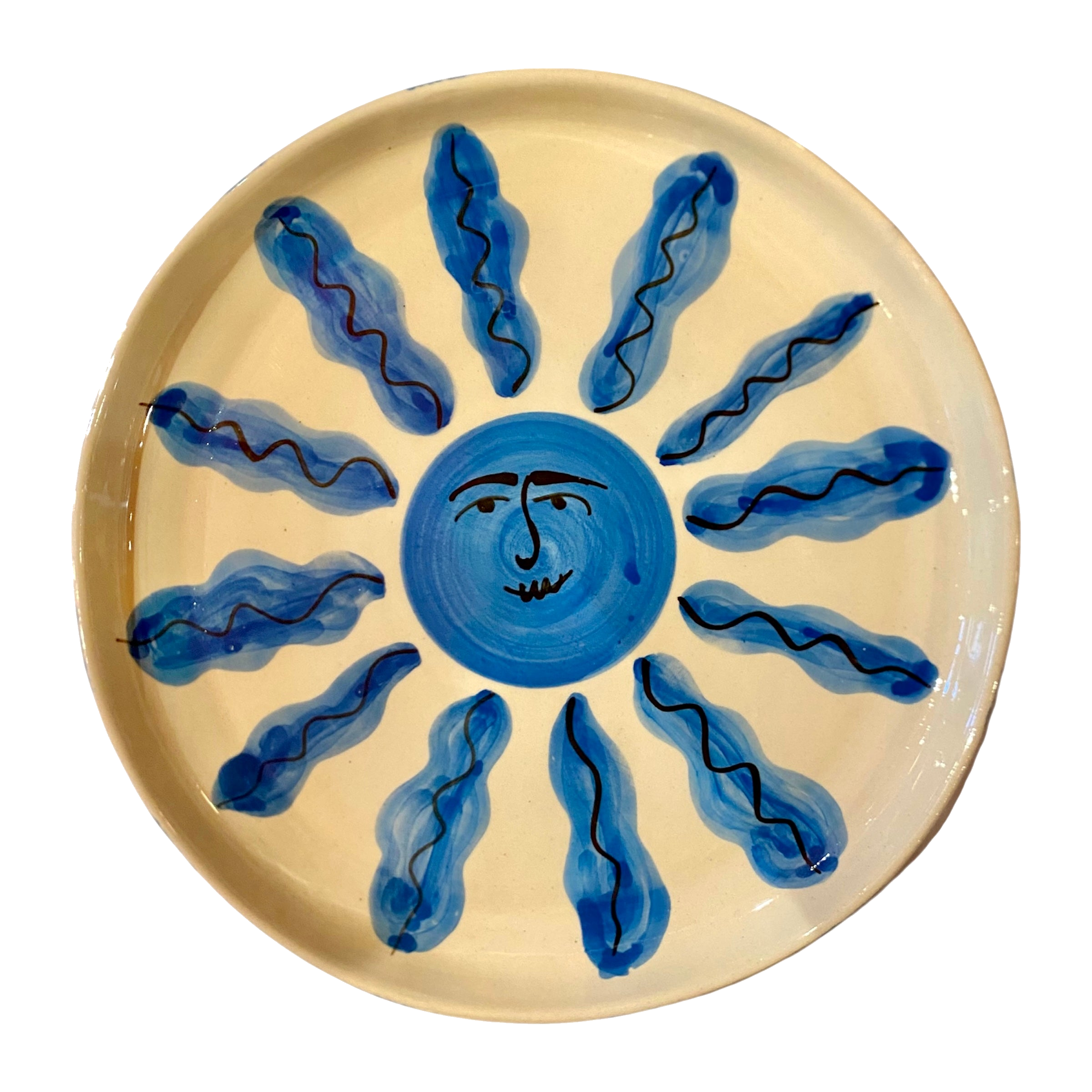 Plato Trinche Sol Azul