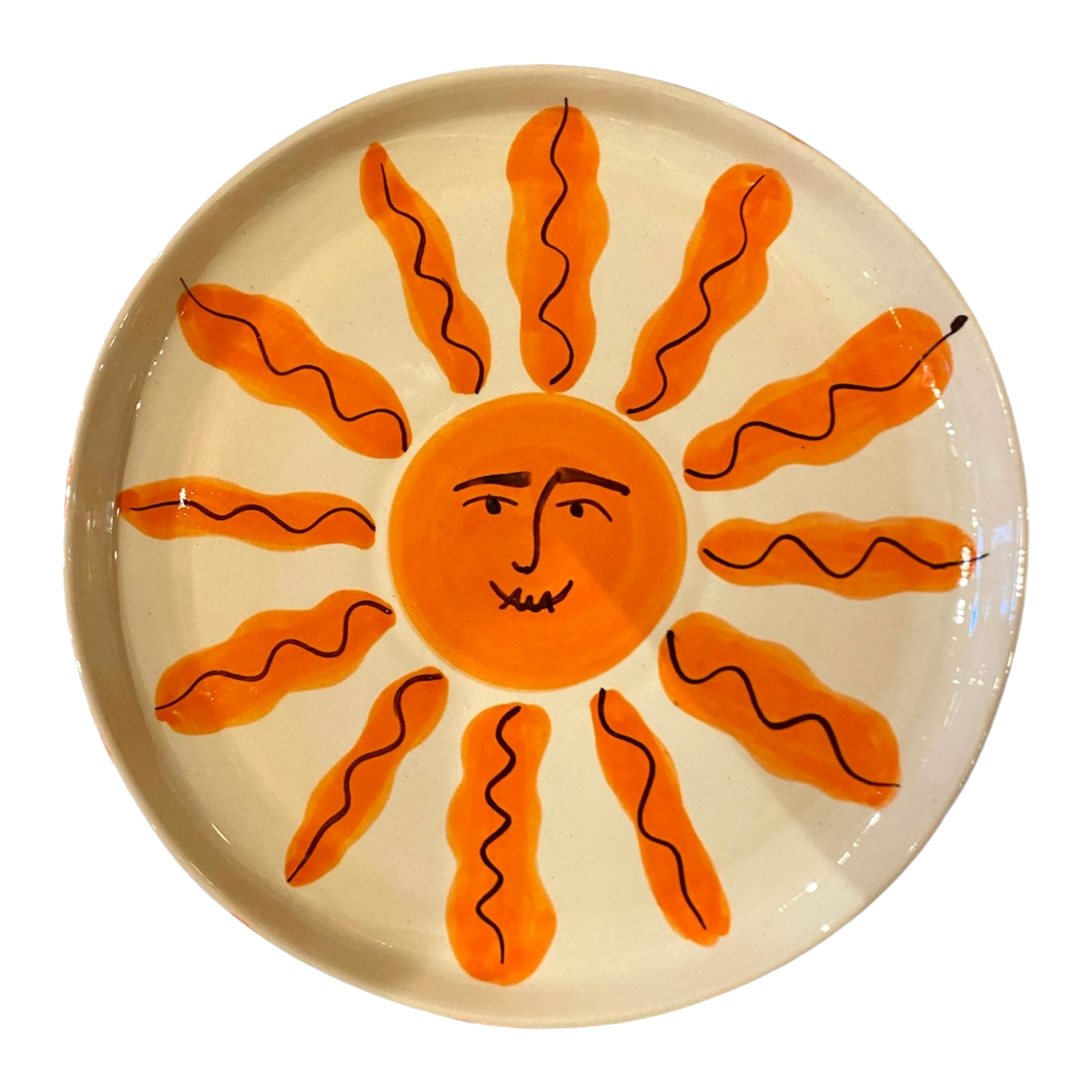 Plato Trinche Sol Naranja
